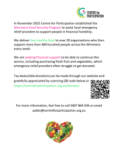 Wimmera Food Security Program Appeal